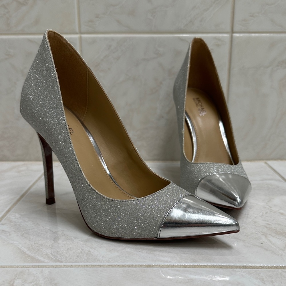 Michael Kors silver pumps size 6